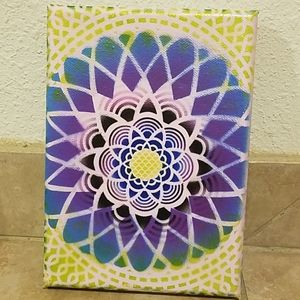 Original signed airbrush art 5 x 7 Our Sundown